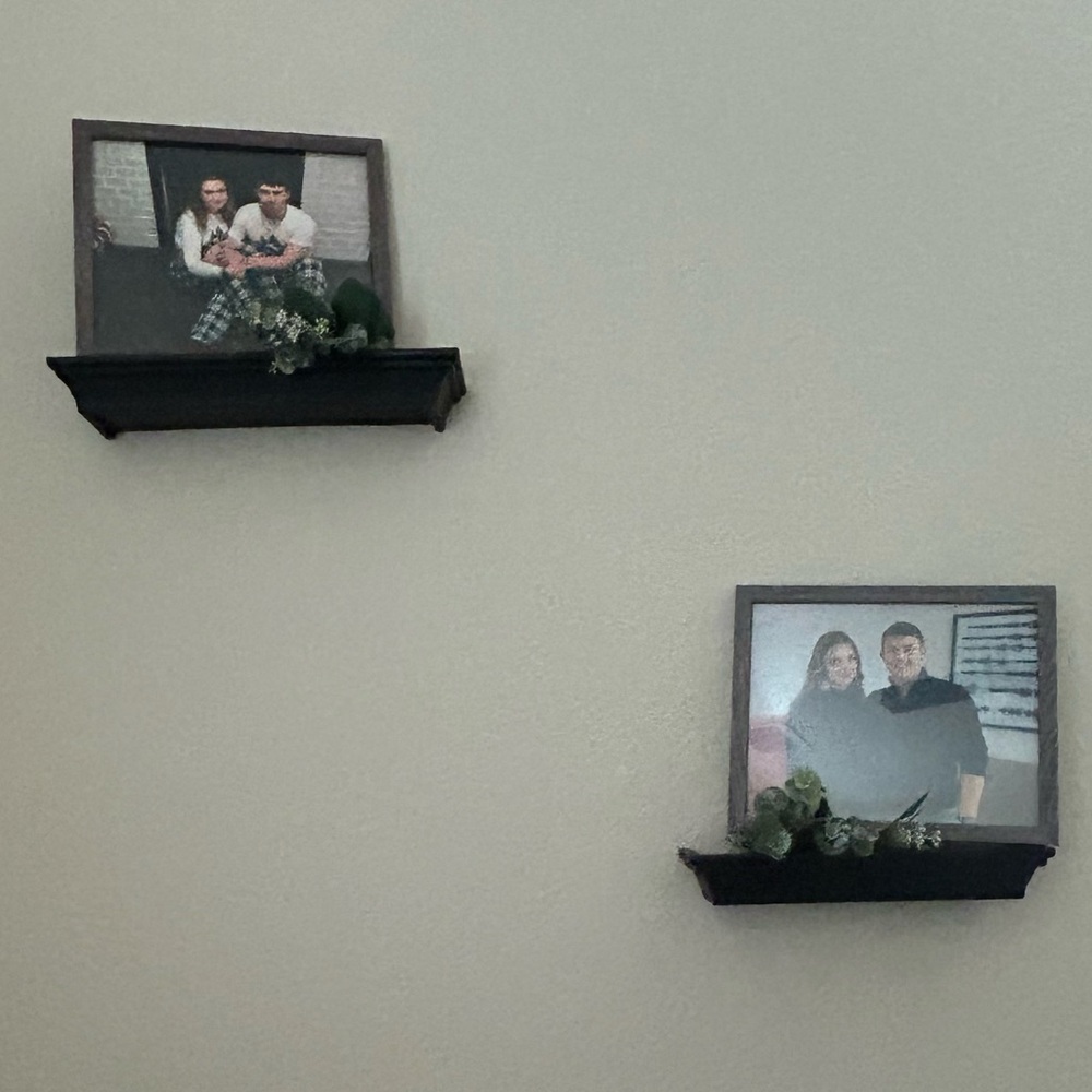 Black floating shelves